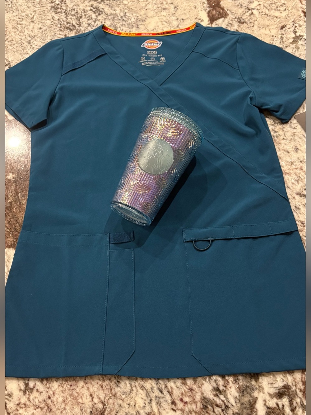 Dickies scrub top XX small NWT & STARBUCKS CUP